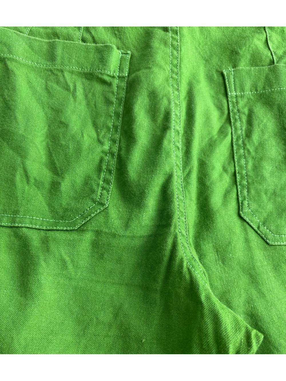 Anthropologie Maeve The Colette Green Linen Blend Wide Leg Pants 27 - Picture 13 of 14